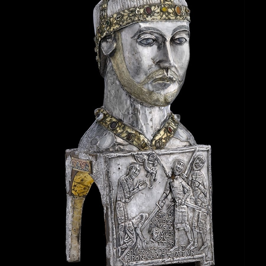 Abbaye de St-Maurice - Le Trésor - Chef reliquaire de saint Candide